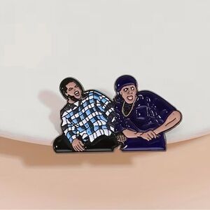 Friday Movie “Daaaamn!” Enamel Pin – Ice Cube & Chris Tucker funny meme lapel